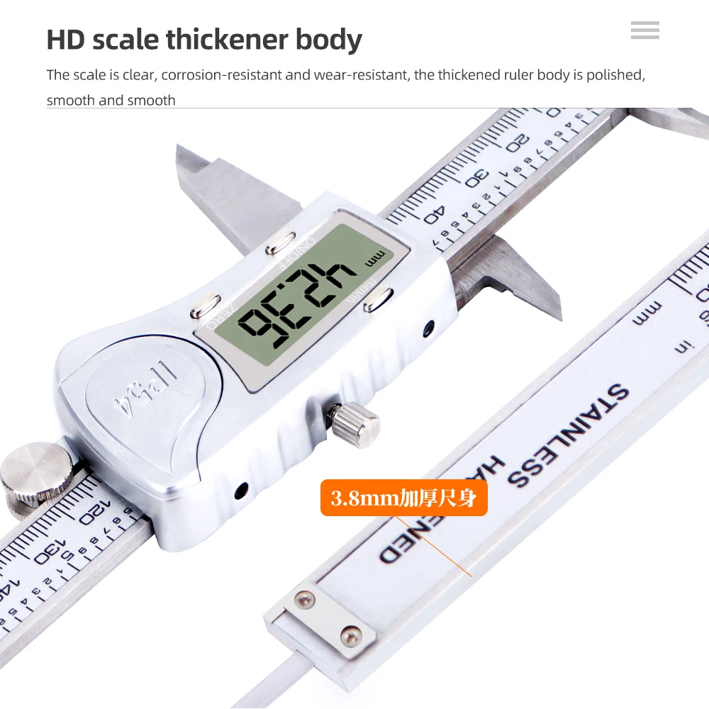 0-150mm Vernier Caliper Digital Pachometer Measuring Tools Electronic Ruler Stainless Steel Vernier Caliper with Box
