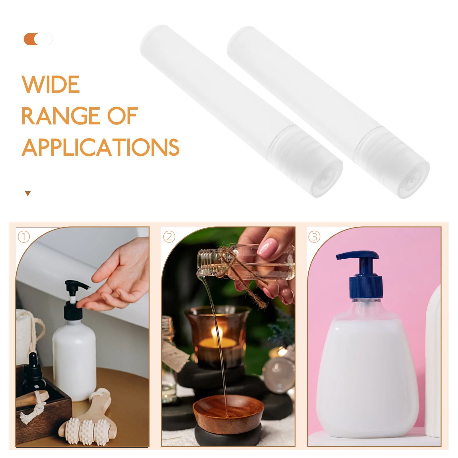 

10pcs 7ml Transparent Roller Bottles Empty Oil Perfume Travel Refillable Portable PP Material Skincare Tool Essential Oil