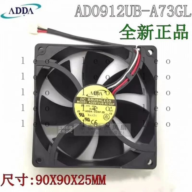 

CC for ADDA AD0912UB-A73GP 9025 DC12V 0.46A 90*90*25MM 3-Pin Silent Cooling Fan