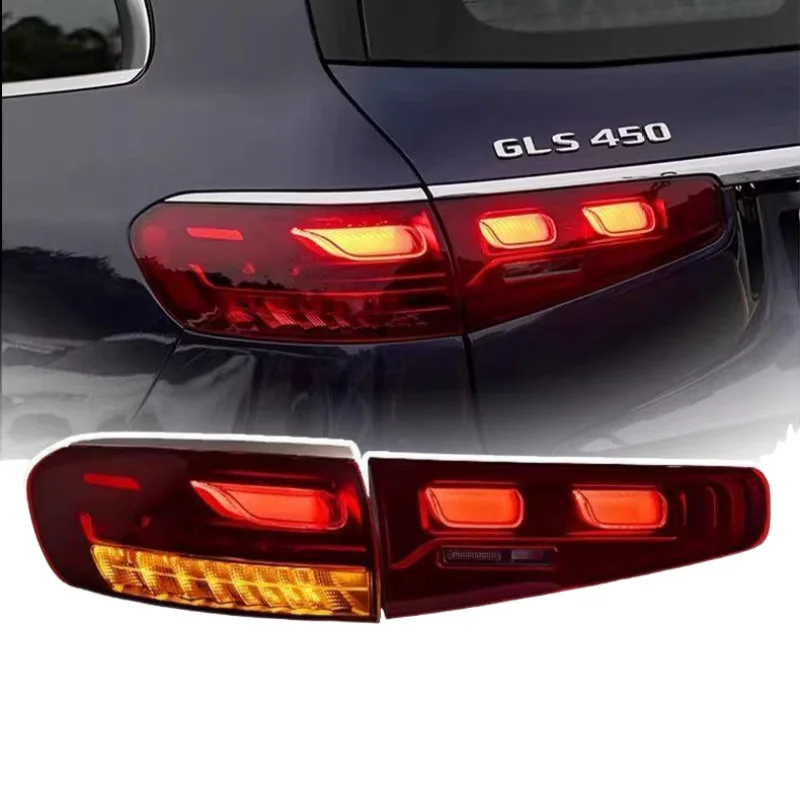 Для Benz GLS 167 2020-2023 светодиодный задний фонарь, модифицированный динамический DRL, последовательный указатель поворота, задний фонарь, автомобильная лампа, аксессуары
