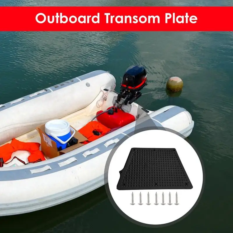 Motor Mount Transom PVC Bracket For Motor Transom Mounting Grid Design Trapezoidal PVC Pad Rust Resistant Transom Plate For