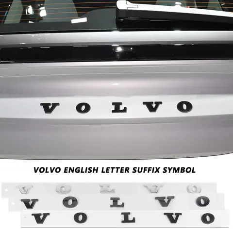 3d ABS Volvo Letters Car Trunk Emblem Badge For Volvo S40 S60 V40 V50 XC40 XC60 V70 V60 S90 C30 XC90 S80