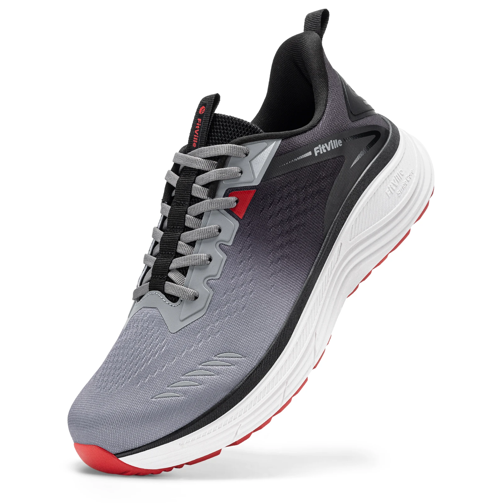 FitVille Men'S Wide Toe Box Walking Sneakers Cushioned Running Tennis Shoes Arch Support Comfort Footwear For Swollen Wide Feet