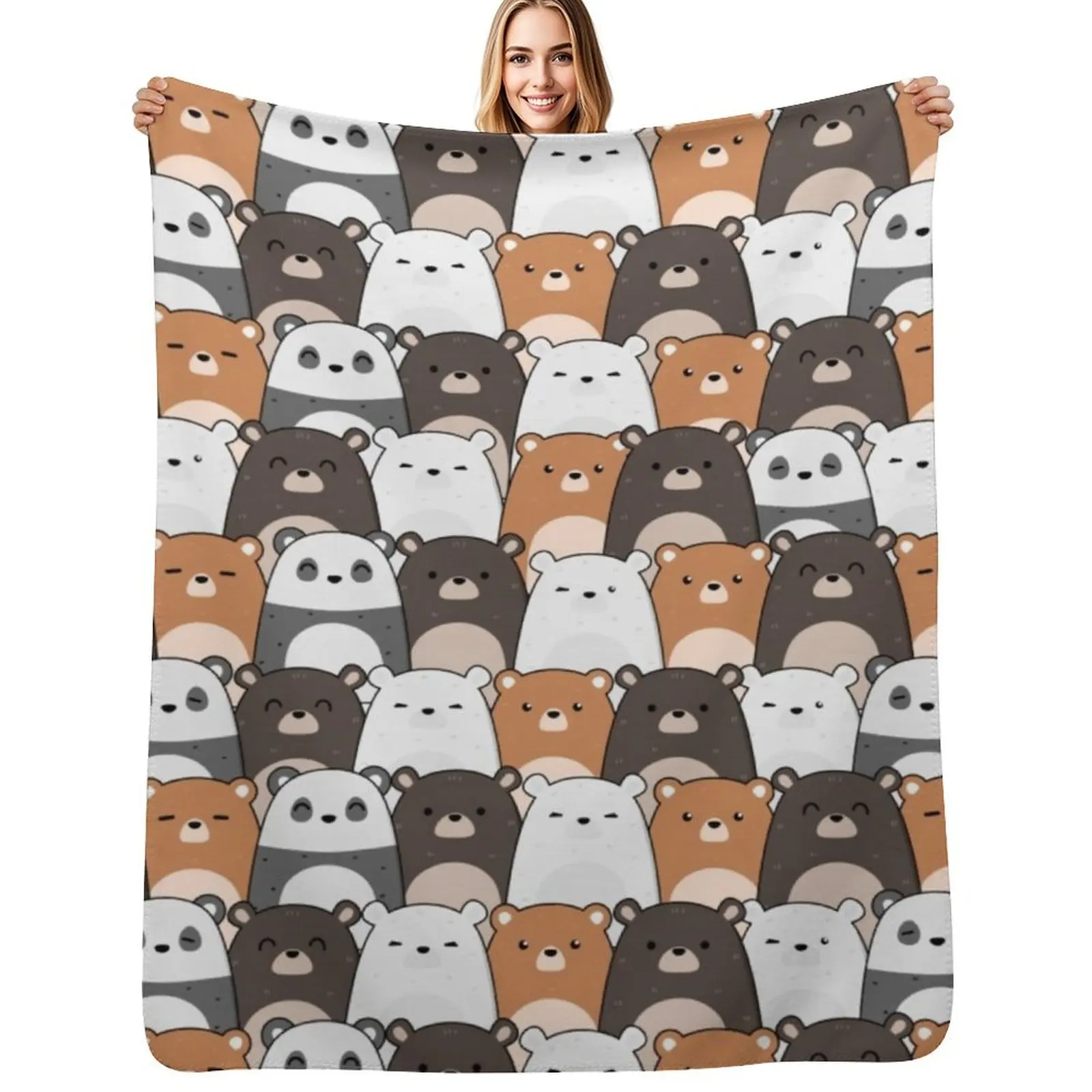

Kuma Doodle Throw Blanket Furrys Thermals For Travel halloween for winter Blankets