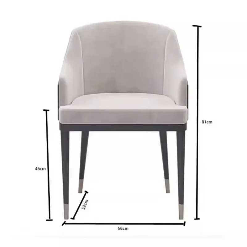

Aesthetic Ergonomic Dining Chairs Comfortable Luxury Leather Accent Armchair Designer Kitchen Fauteuils De Salon Furniture