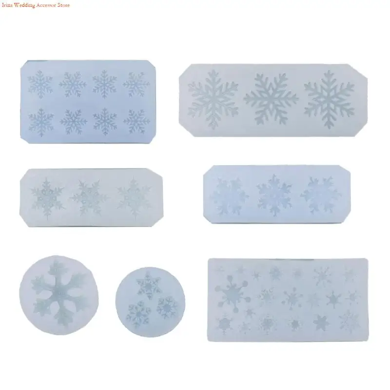 

G92D Snowflake Silicone Mold For Chocolate Baking Christmas Cake Decoration Reusable Safe Nonstick Design Mould
