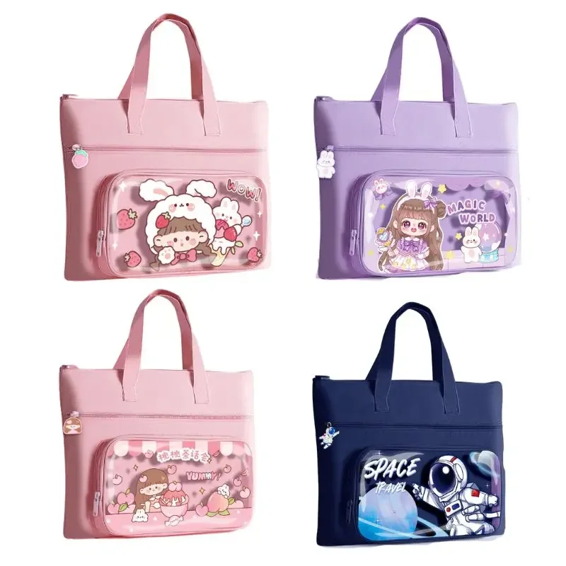 Wholesale Designer Cartoon Lightweight Shoulder Bag School Day Bag   Tutoring Bag Oxford Cloth Bookbags