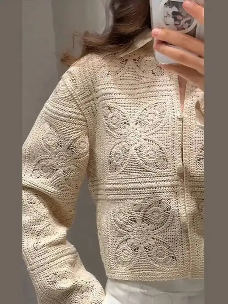 Malha oco para fora 2 peça define mulher outfit elegante crochê único breasted lapela superior cintura alta shorts senhora terno viajando j5vx