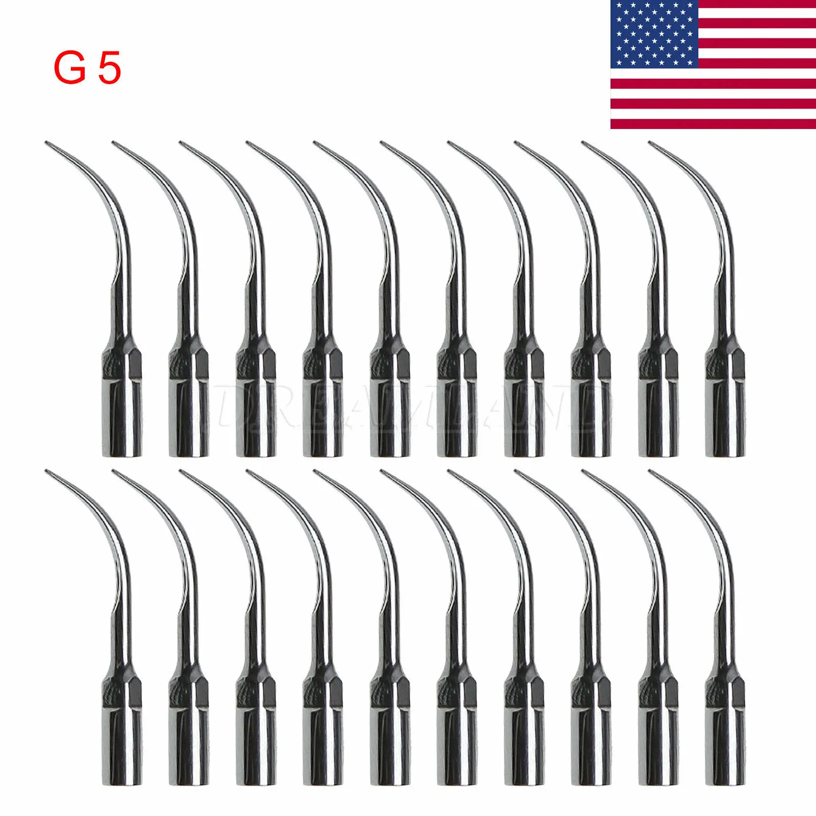 20 PCS Dental Ultrasonic Piezo Scaler Tips scaling tip Fit EMS Woodepecker G5