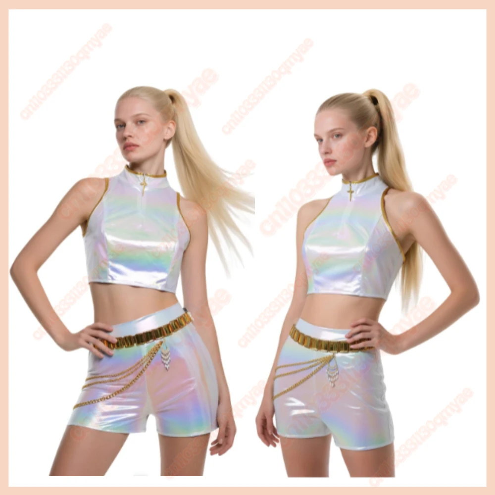 شيطان رومي K-Pop الصيادين تأثيري حلي للنساء الكبار سترة علوية السراويل حزام على شكل سلسلة الزي هالوين كرنفال حفلة البدلة