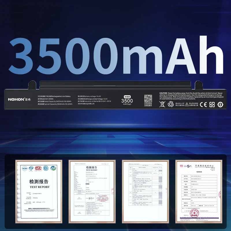 NOHON Laptop Battery for ASUS A41-X550A X550V X450V Y481C Y581C X550B A550C X450C K550J F550V Computer Batteries