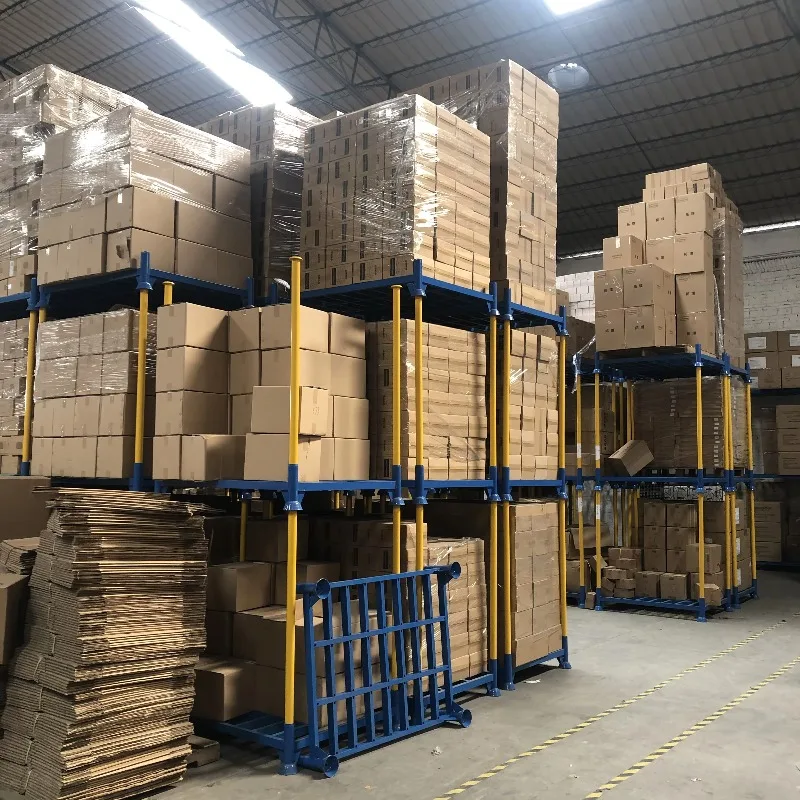 Tube Insert Fabric Stacking Rack Textile Roll Storage Shelf Multi-Layer Stackable Warehouse Rack For Cloth Fabric Factory Store