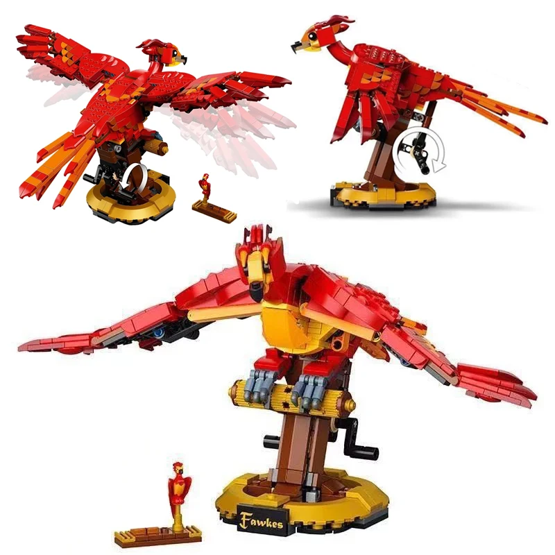 597 قطعة لعبة الفيلم السحري فينيكس نموذج فوكس التعليمية تجميع الطيور نموذج الطوب لعب للأطفال البالغين هدايا عيد الميلاد عيد الميلاد #1
