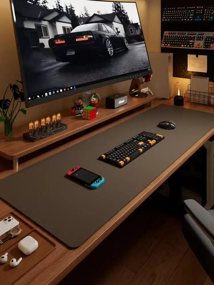 

Большой прошитый коврик для мыши, коврик для клавиатуры ноутбука различных размеров, цветов и мастерства, кожаный коврик для стола