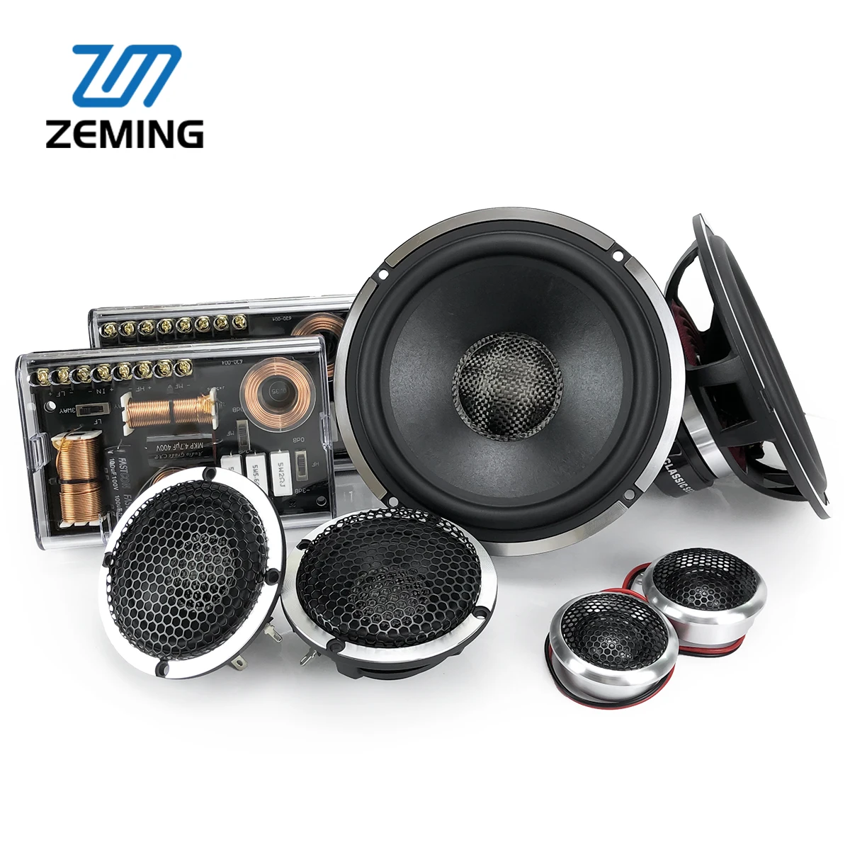 3-way 6.5inch Car Audio Component Speaker sets With 2*RMS 120W-woofer + 25mm-silk dome Neo. magnet-tweeter speakers & crossovers