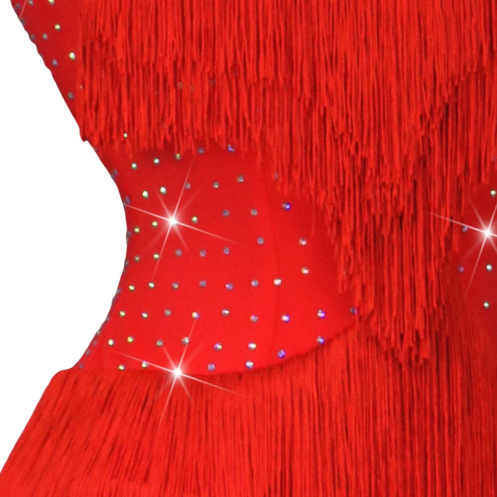 Nouveau Costume de danse latine nouvelle robe de soirée Sexy vêtements de soirée femmes Dancewear jupe 2025 filles bal enfants élégant Costume à franges