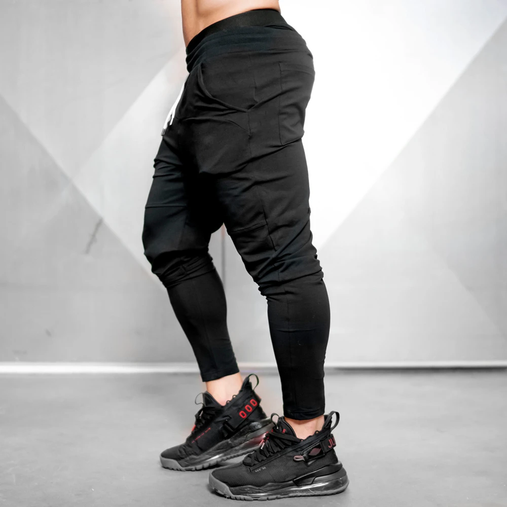 Men Casual Trousers Joggers Track Pants Elastic Waist Sport Fitness Gym Clothing Gym Sweatpants Joggers Pants Autumn Sportswear