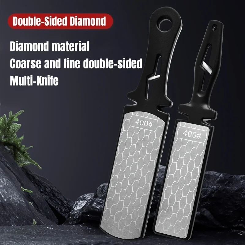 2PCS Diamond Pocket Sharpener Folding Knife Garden Tools Sharpening 400/1000 Grit Double Sided Grind Kitchen Knife Whetstone