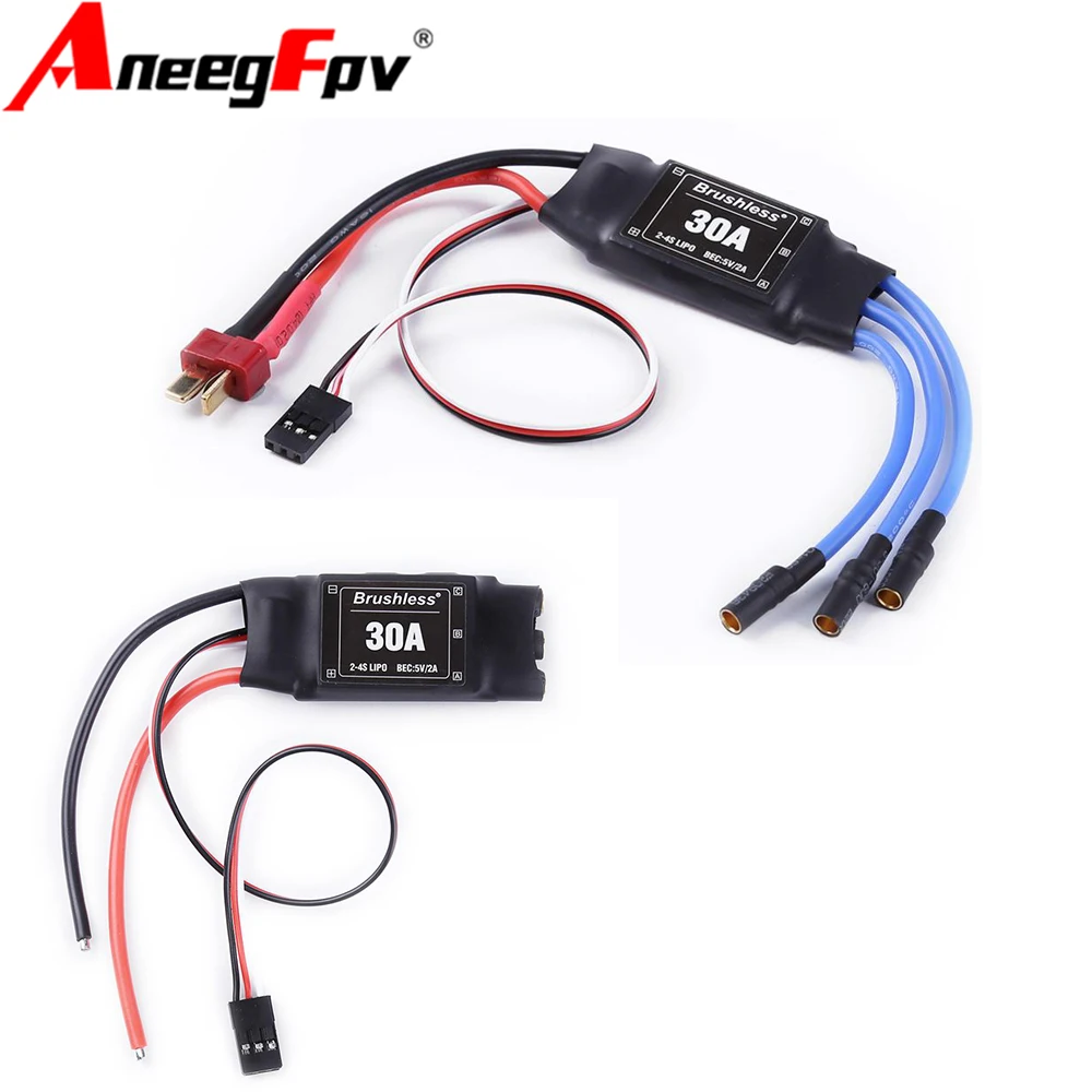 XXD 30A 2-4S ESC Regolatore di velocità del motore brushless RC BEC ESC T-rex 450 V2 Elicottero Barca per FPV F450 Mini Quadcopter Drone