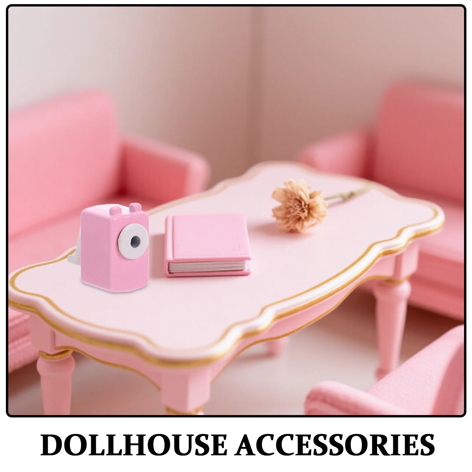 ชุดอุปกรณ์การเรียนจิ๋ว 1 ชุด ประกอบด้วยเข็มทิศจิ๋ว ที่เหลาดินสอจิ๋ว มีดตัดงานฝีมือ ของตกแต่งบ้านสไตล์เรโทร