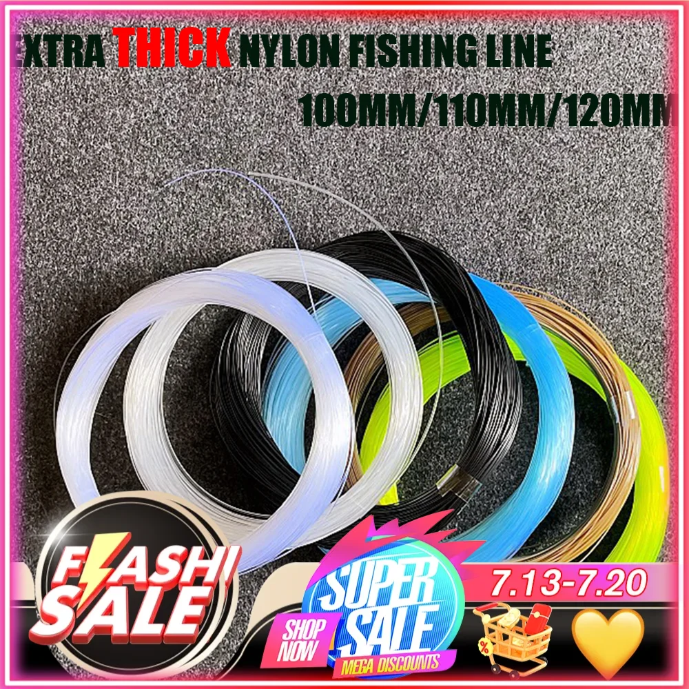 

500 м, рыболовная леска большого размера, 1,0 мм, насыпью, прозрачная нейлоновая однонитевая леска для морской рыбалки, подводная леска для ловли нахлыстом, рыболовное снаряжение