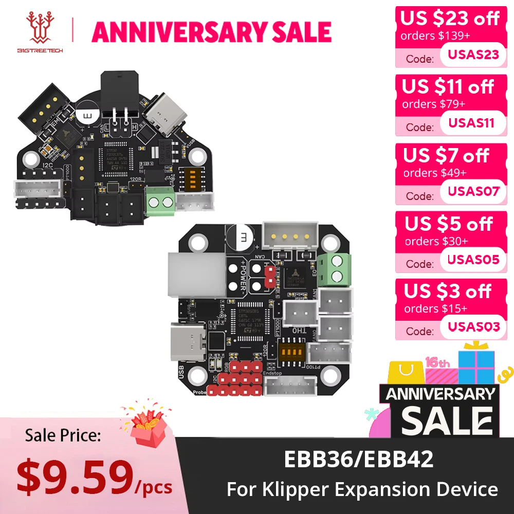 BIGTREETECH EBB36 BTT EBB42 KÖNNEN Adapter Board Voron Canbus 3D Drucker Zubehör Für Klipper Hotend Ender3 Upgrade Fly-SHT bord