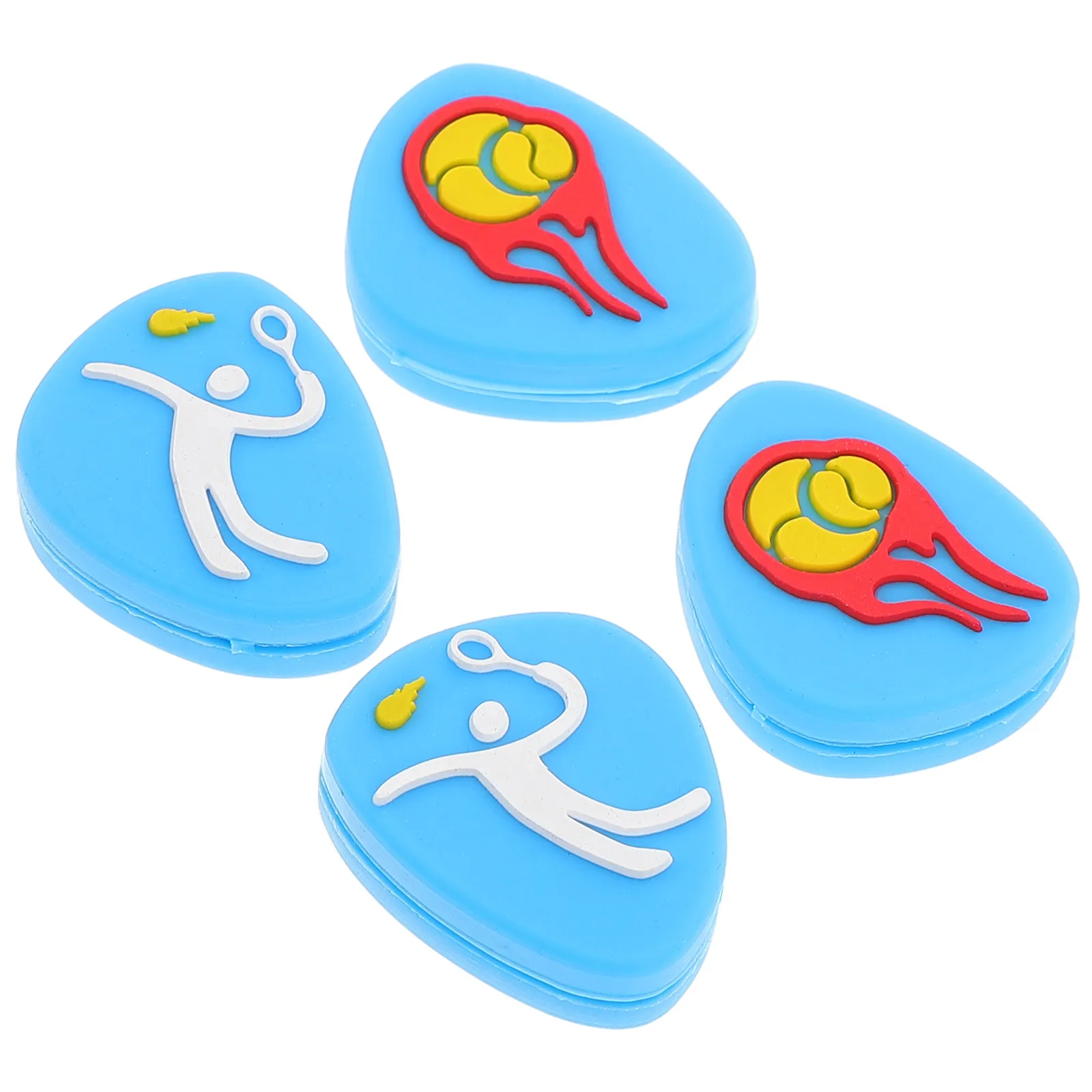 

4Pcs Small Racket Dampener Noise Reducing Vibration Absorber for Tennis Players Joint Protection Sport Equipment
