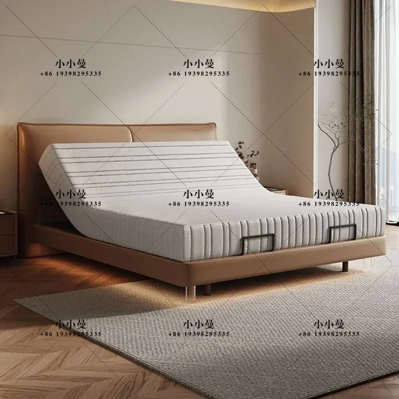 Intelligent lift-up master bedroom, zero-gravity double electric function, floating light luxury genuine leather bed