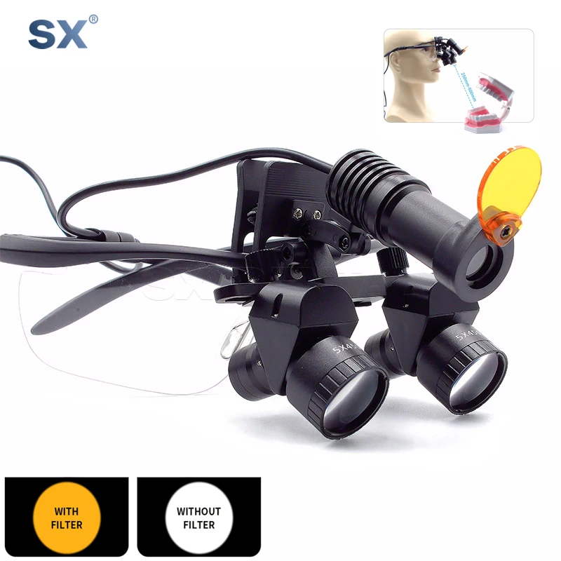 4X 5X 6X Dental Loupes Binocular Magnifying Glasses 48° Wide Angle Cervical spondylosis prevention Dental Lab ENT Surgical Tools