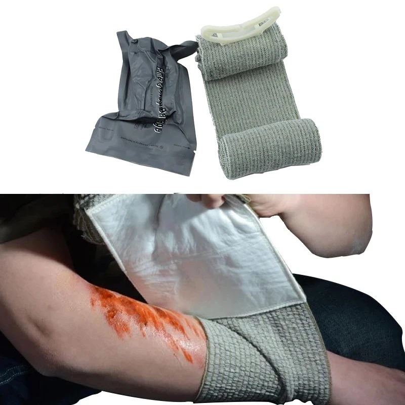 Care Combat Medic Survive Israeli Dressing Wrap Wound Battle Trauma Rescue Bandage Compress First Army Aid Emergent Urgent Gauze