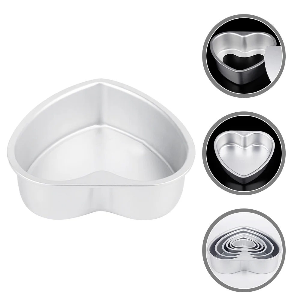 

Heart Cake Mold Pan Baking Decoration Fudge Microwave Aluminum Alloy Practical Plate Non-stick Trays Biscuits