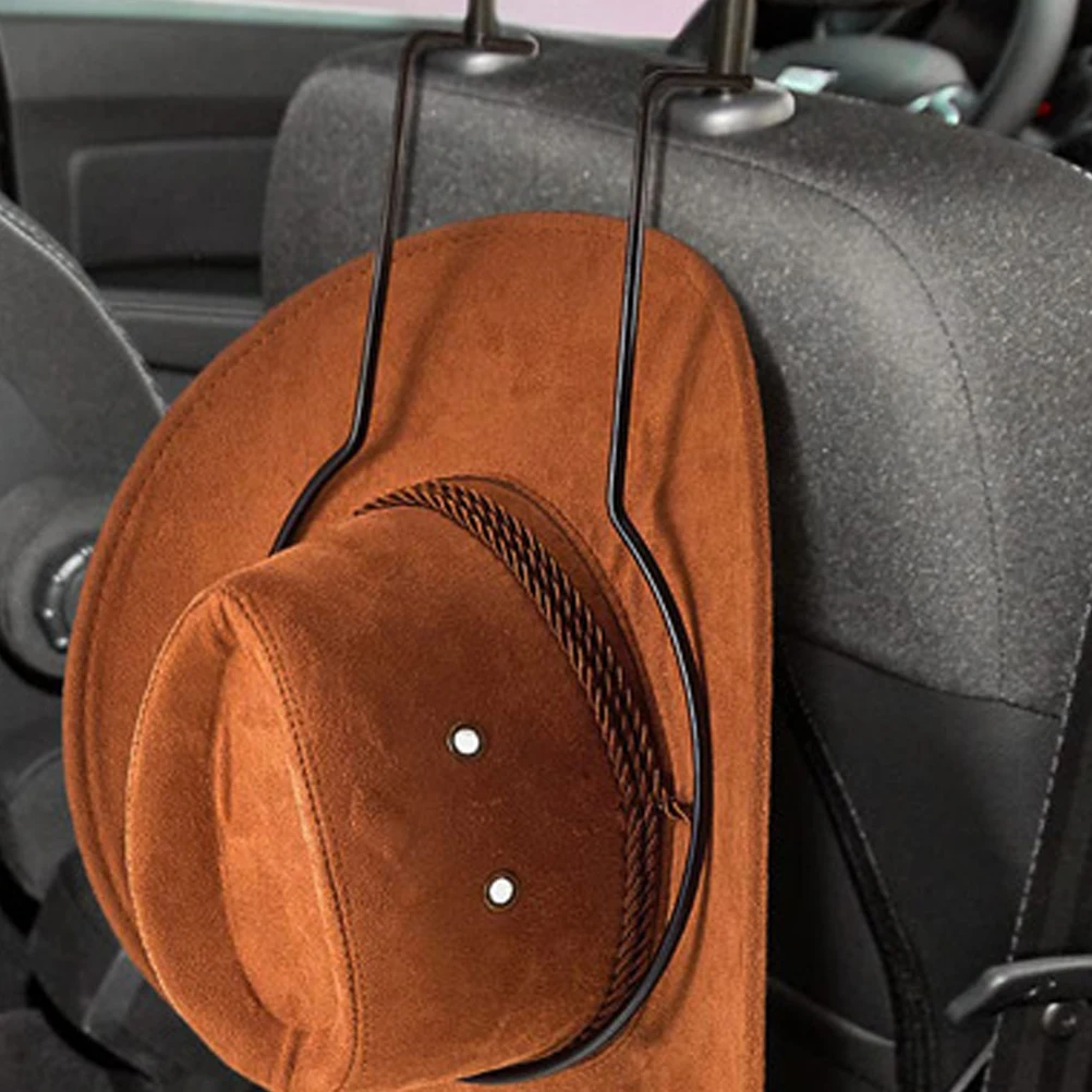 

2 Pcs Hat Hook Car Storage Bracket Clip Seat Pickup Trucks Holder Iron Mount Hanger
