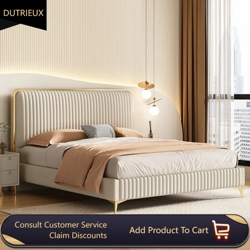

Queen Frame Double Bed House Luxury Modern Hotel King Size Double Bed Princess Modern Letto Matrimoniale Bedroom Furniture