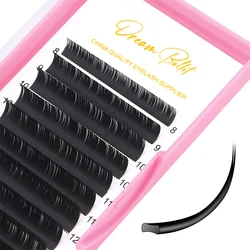 Flat Lashes 0.15 0.20 False Eyelashes C CC D DD Curl Flat Lash Extensions Matte Black Eyelash Extension 8-15 Mix (CC-0.15, 8