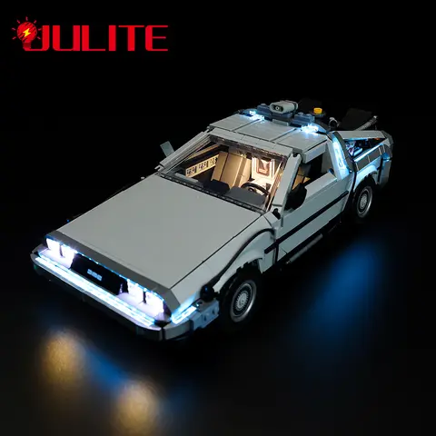 Creator Expert 10300용 LED 라이트 키트 미래 타임머신으로 돌아가기 DIY 램프 장난감 세트(빌딩 블록은 포함되지 않음)
