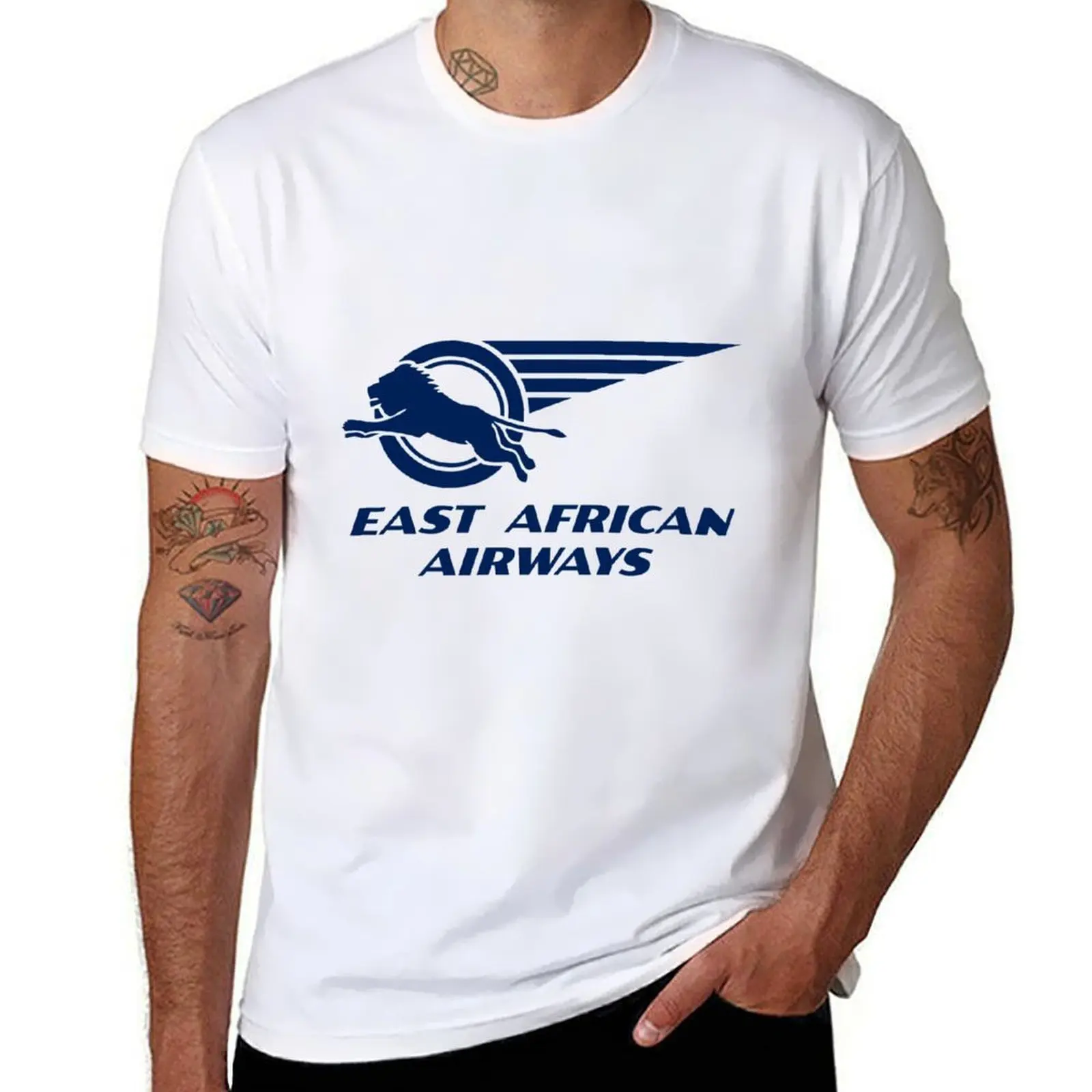 

East African Airways Logo T-Shirt t shirt for man man t shirt cotton high quality t shirt men 100% cotton luxury brand T-Shirt
