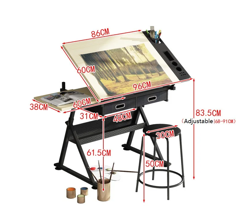 Artist Student Projector Drawing Sketch Drafting Painting Table Artist Drawing Desk