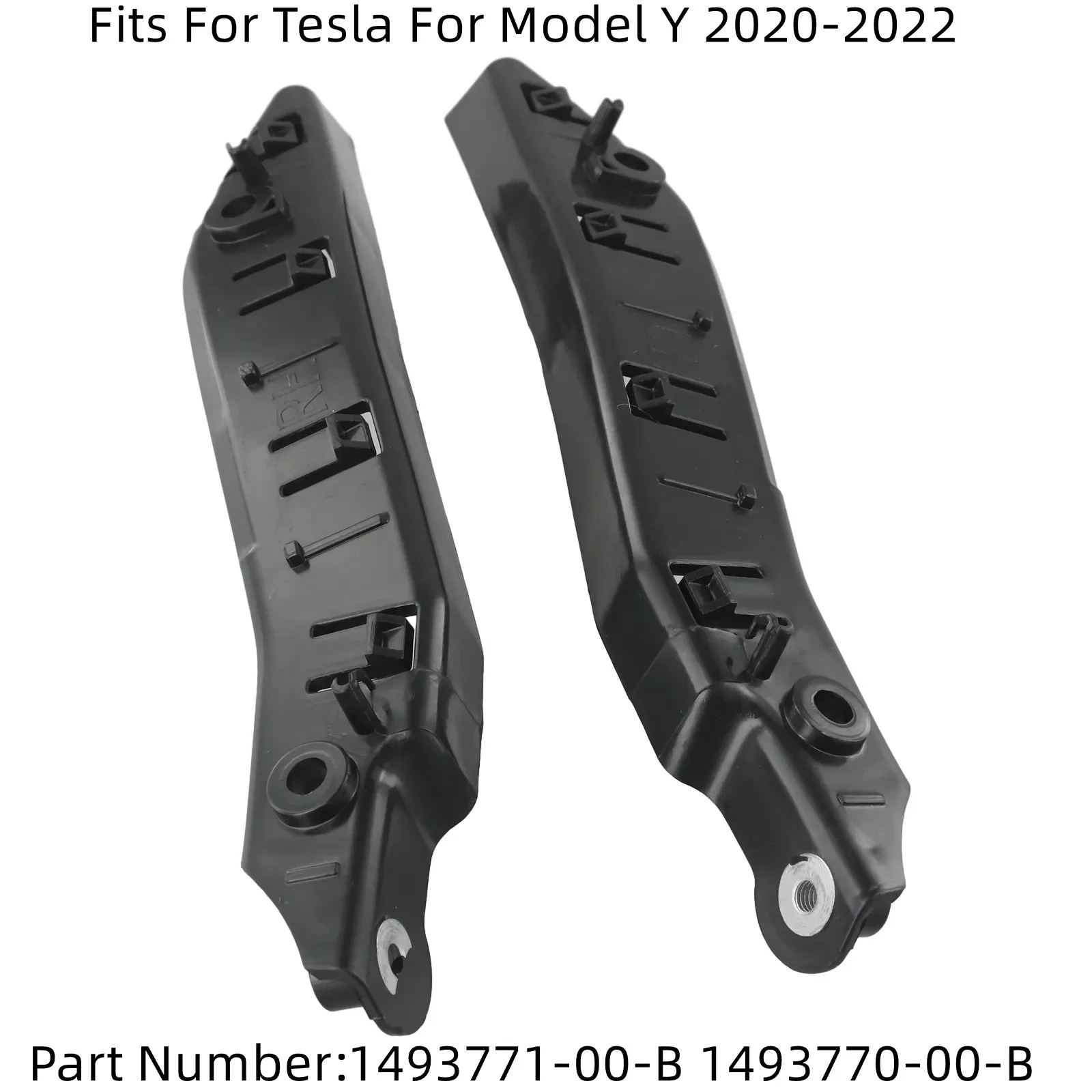 1 زوج سيارة المصد الأمامي كليب جبل قوس دعم 1493771-00-B 1493770-00-B ل تسلا نموذج Y 2020-2022 قوس المصد الأمامي #2