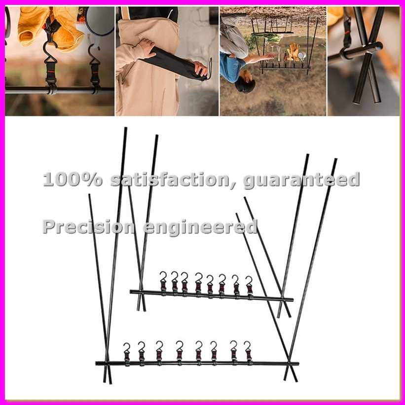 

Folding Camping Storage Rack Portable Aluminum Alloy Triangle Rack Picnic Barbecue Tool Cool Camping Gear L-ANKL