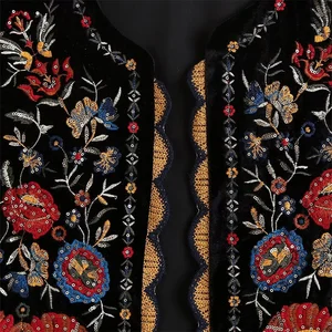 Stickerei Lantejoulas Velvet Lesting, vielseitige Weste, lässige Mode, neu, Herbst 6 Hauptverkäufe mit Helligkeit - №4