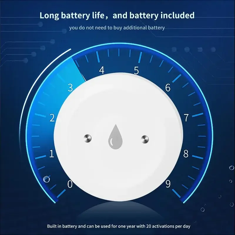 ZigBee-Detector de fugas de agua TUYA, Sensor de inundación, tanque de agua lleno, alarma de conexión de agua, monitoreo remoto por aplicación a través de Tuya Zigbee Gateway