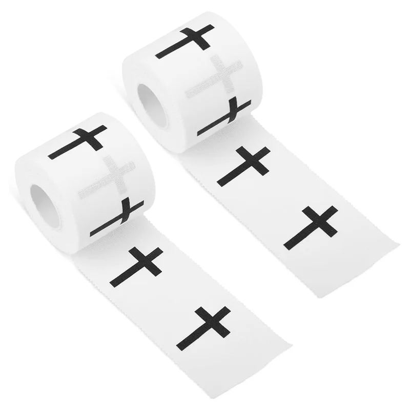 

U8-2 Pcs Christian Athletic Tape Wrist Ankle Tape For Sports Tennis Trainers Boxing Athlete Adhesive Bandage