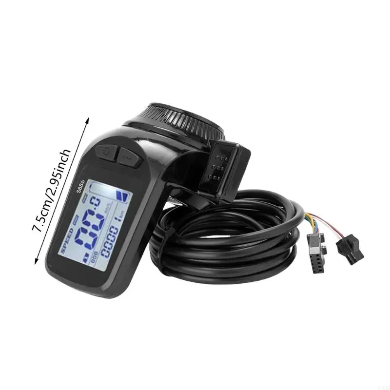 Elektroroller-Anzeigemessgerät-Bedienfeld mit 5-poligem Steuerfeld für Roller, 24 V, 36 V, 48 V, LCD-Anzeigefeld für Elektroroller – Detail 6