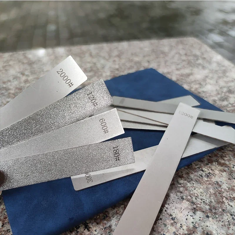 Professioneller Diamant-Schleifstein Körnung 150-3000 #   Schleifstein Messer-Klingenöffner Werkzeug DIY Holzarbeit Zubehör Küche 2 Stück
