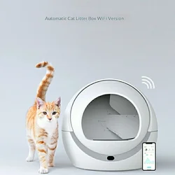 Caja de arena inteligente cerrada para gatos con autolimpieza y app