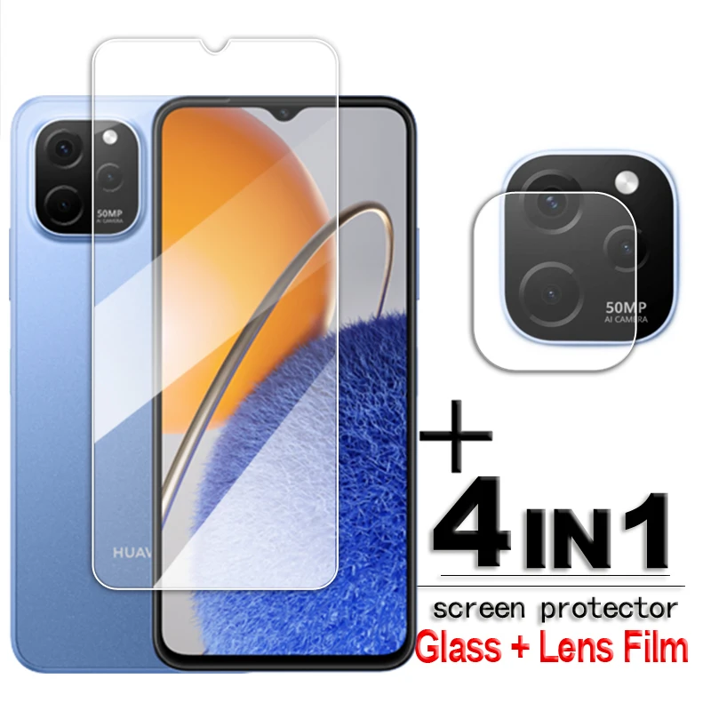 

For Huawei Nova Y61 Glass For Nova Y61 Tempered Glass 6.52 Inch Transparent HD Screen Protector For Huawei Nova Y61 Lens Flim