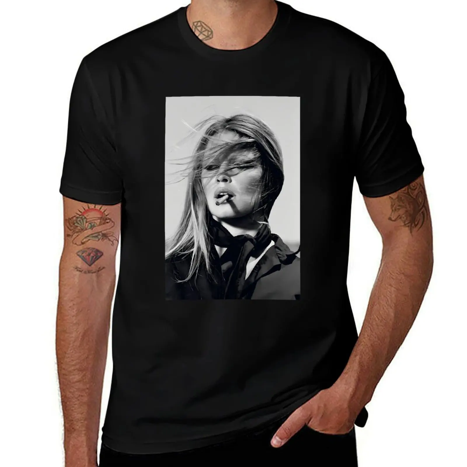 Smokin Girl T-Shirt T-Shirt homme luxe homme T-Shirt coton imprimé t-shirts pour homme T-Shirt