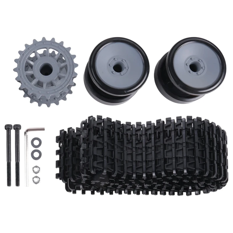Track + Track Drive Wheel / Track Wheel + Bearing Wheel Tank Car Chassis Robot Wall Power Model Kit [-68 Toy]