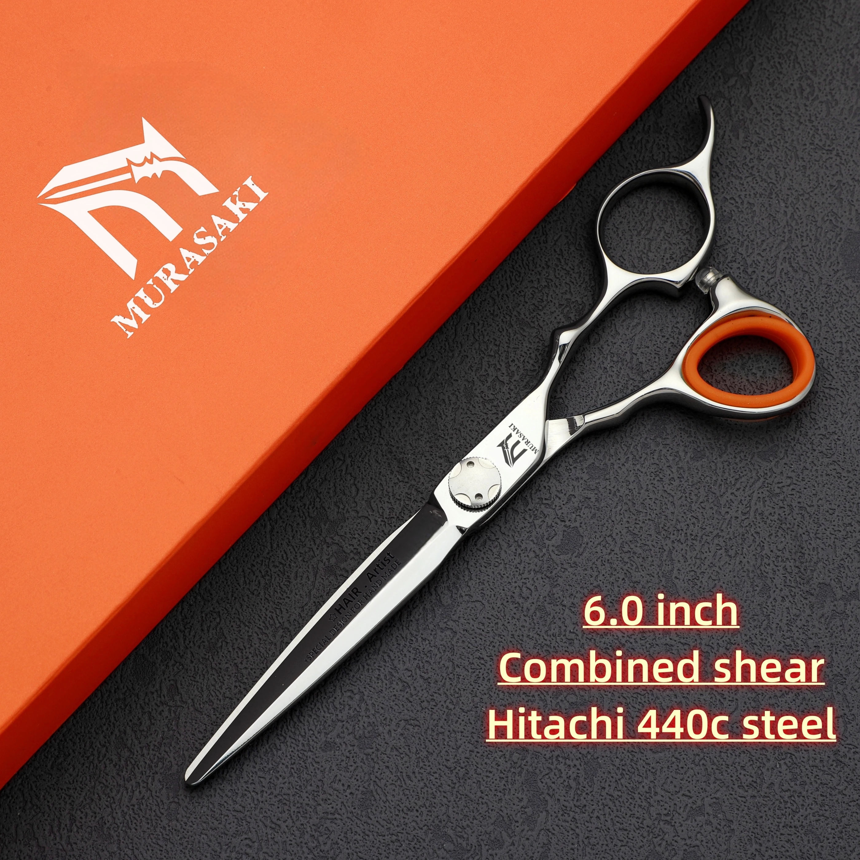 

440C steel Professional hairdressing scissors，6.0-6.5-6.8 inch Barber scissors，Sharp and durable Barbershop hair cutting tools