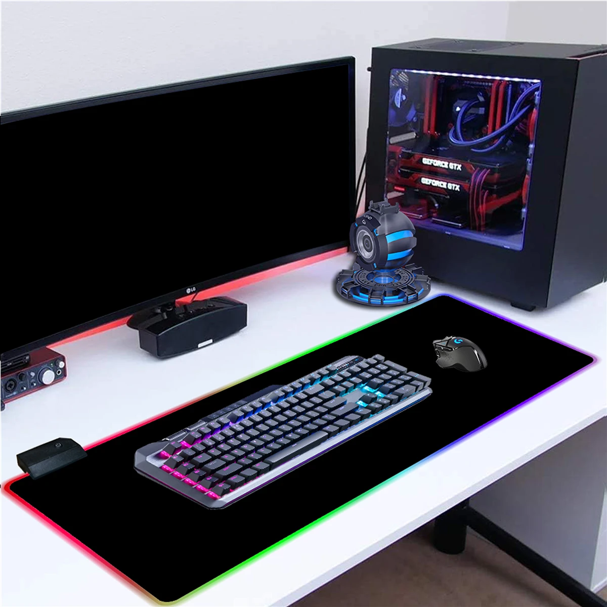 

Custom Extended Mousepad RGB Gaming Mouse Pad LED Lighted Large Desk Mat Non-Slip Base Game Computer Keyboard Pad Laptop Mat